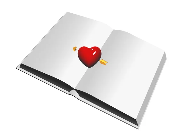 Stock vector Heart Book