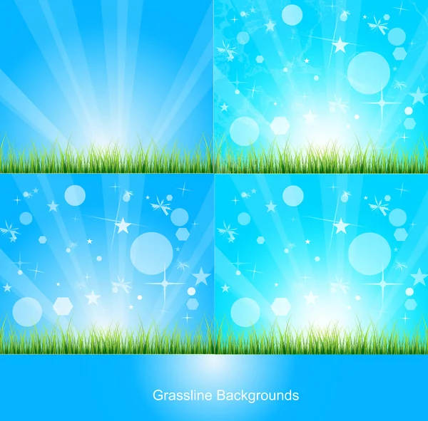 Green Grass Background — Stock Vector