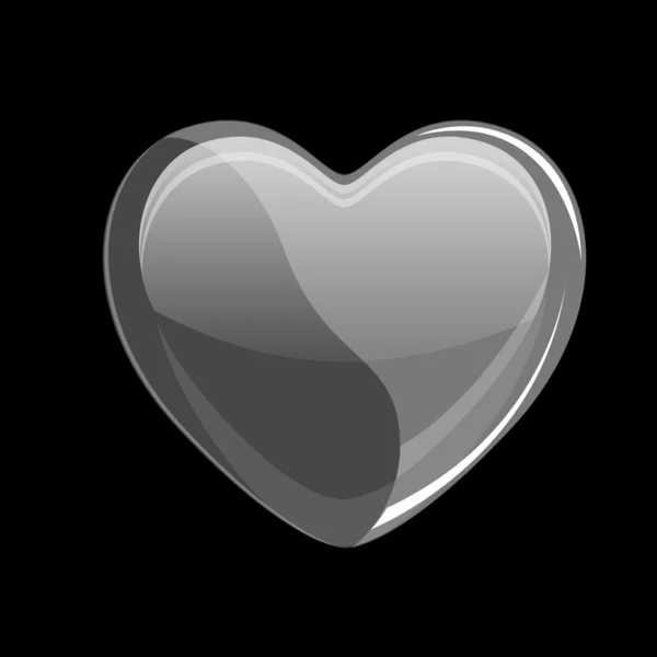 Сірий вектора серця — стоковий вектор