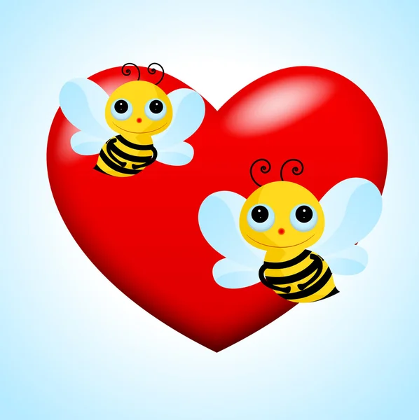 矢量蜜蜂夫妇 — 图库矢量图片