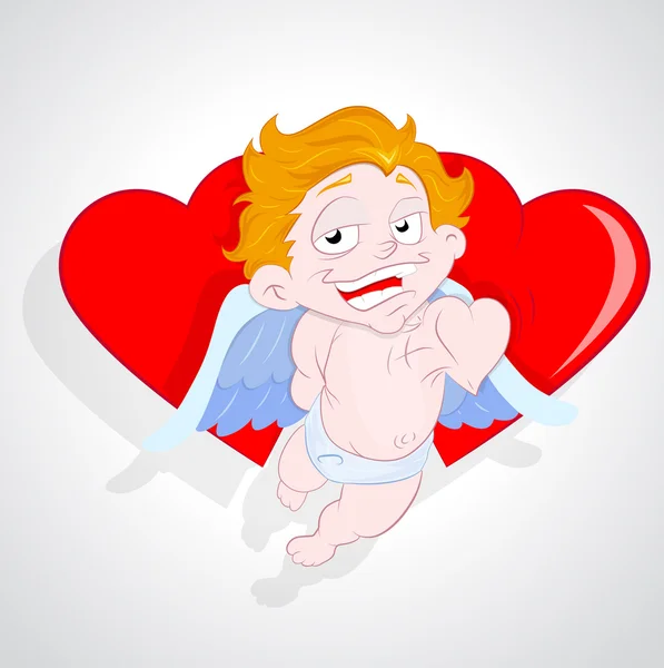 Cupido cuore — Vettoriale Stock
