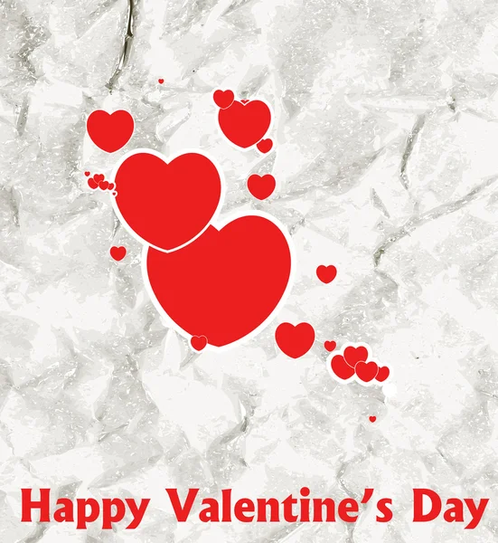 Kağıt doku Sevgililer günü kartı — Stok Vektör