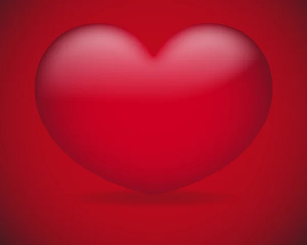 Rött hjärta vektor bakgrund — Stock vektor