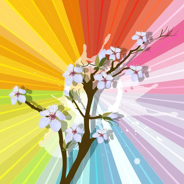 Automne Branche de fleurs — Image vectorielle