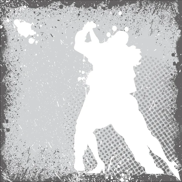 Grunge Dancing Couple Background — Stock Vector