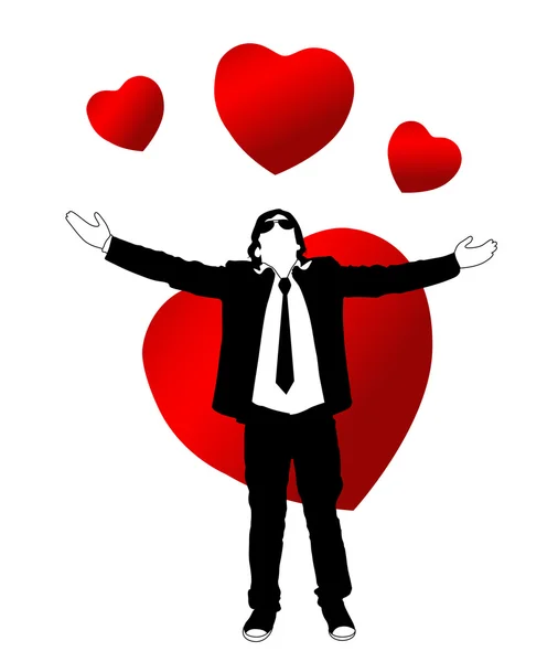 Happy Boy Valentine fond — Image vectorielle