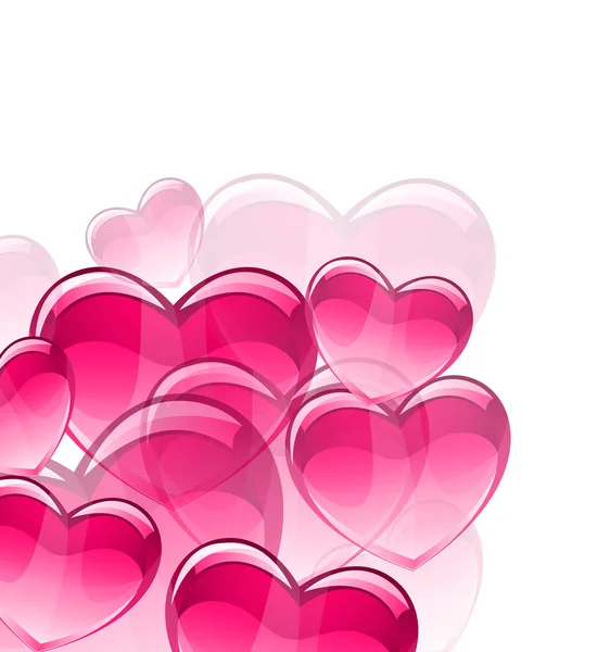 Ροζ καρδιές — Διανυσματικό Αρχείο
