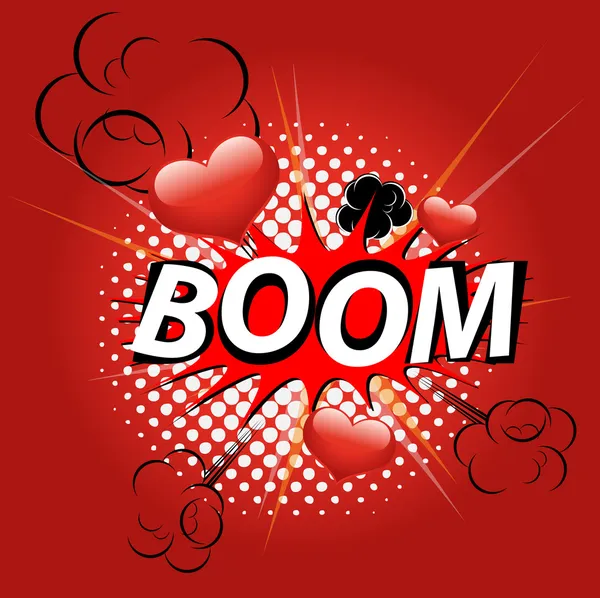 Explosif Valentine fond — Image vectorielle