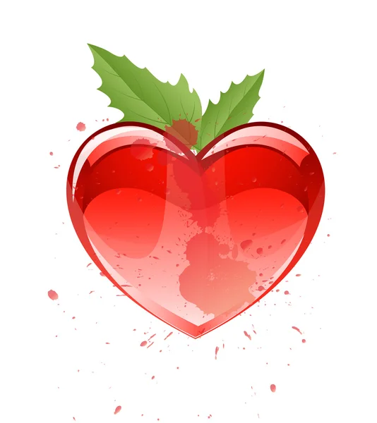 Vector vruchten hart — Stockvector
