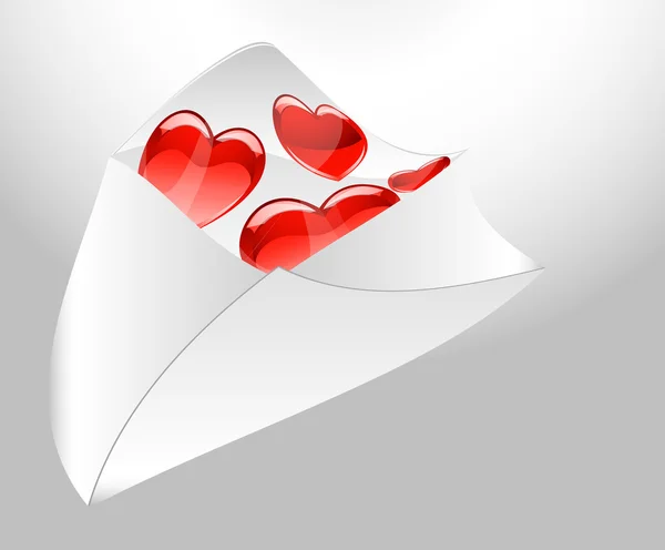 Heart Envelope — Stock Vector