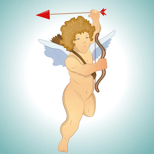 Ilustração do Cupido dos Desenhos Animados — Vetor de Stock