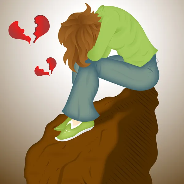 Triste Amant — Image vectorielle