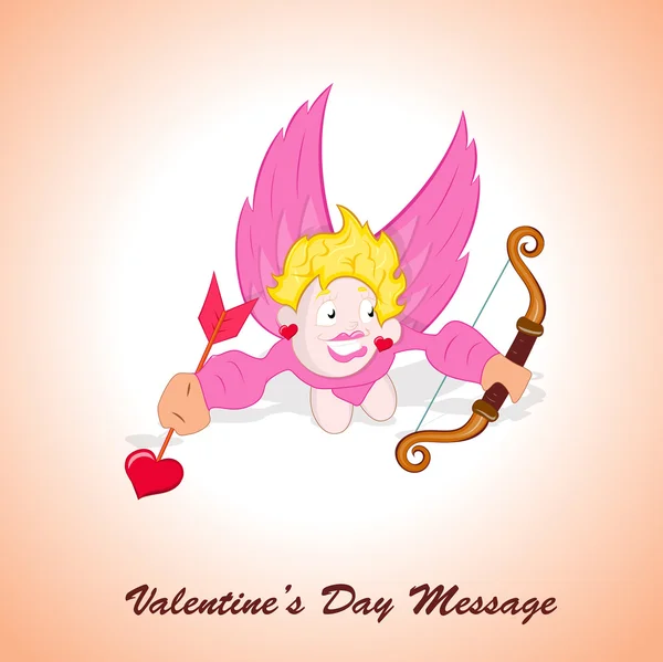 Valentine Vector Cupido — Vetor de Stock