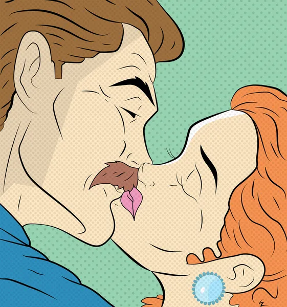 Цілуватися пара займається оральним сексом — стоковий вектор