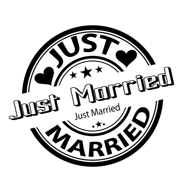 Just Married Stamp — Stock Vector