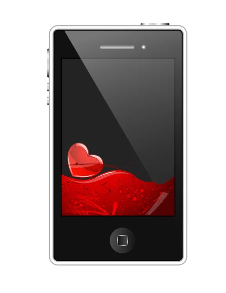 情人节的手机 — 图库矢量图片