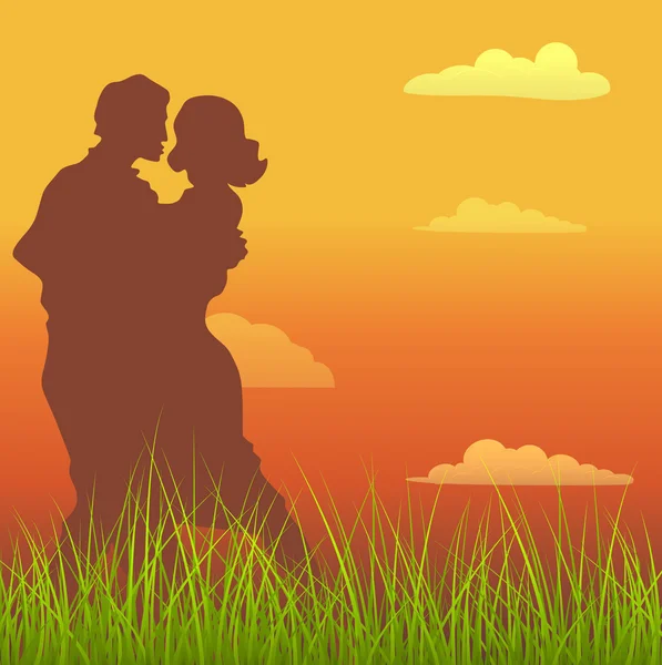 Couple romantique — Image vectorielle