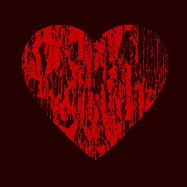 Grunge Vector Heart clipart