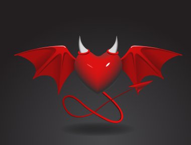 Vector Devil Heart clipart