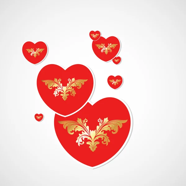 Αφηρημένη valentine καρδιές φόντο — Διανυσματικό Αρχείο