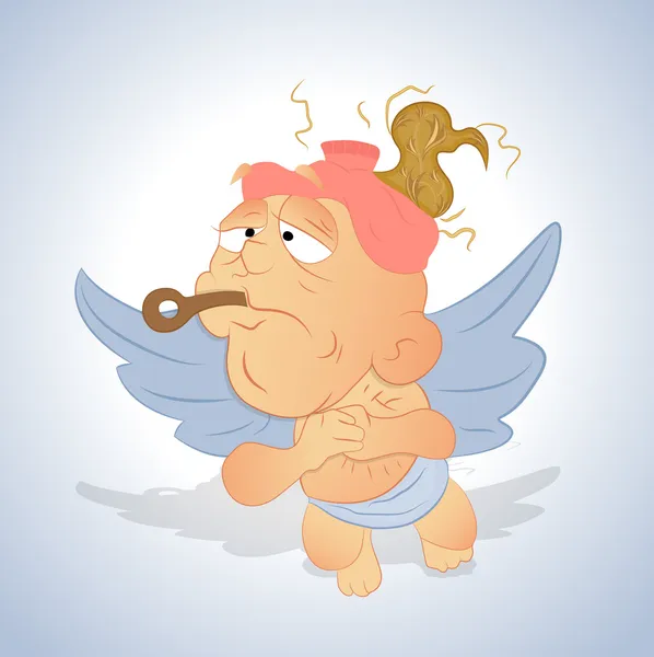 Old Cupid — Stock Vector