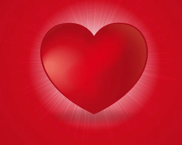 Illustratie van rood hart — Stockvector