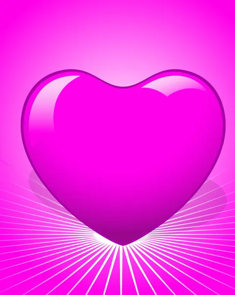 Vektorové růžové srdce — Stockový vektor