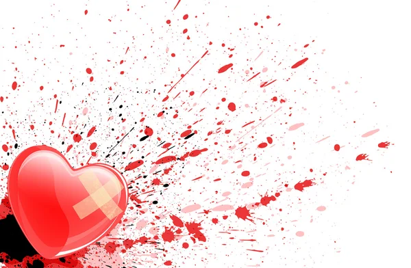 Coeur blessé — Image vectorielle