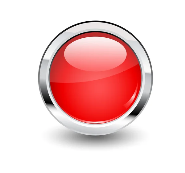 Botón rojo — Vector de stock