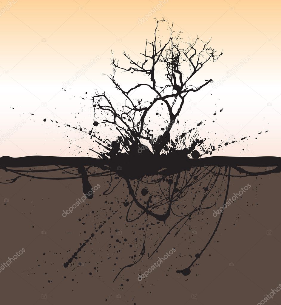 Dead Tree On Splash Stock Vector C Baavli 8475942