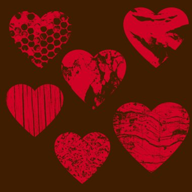 Grunge Hearts Collection clipart