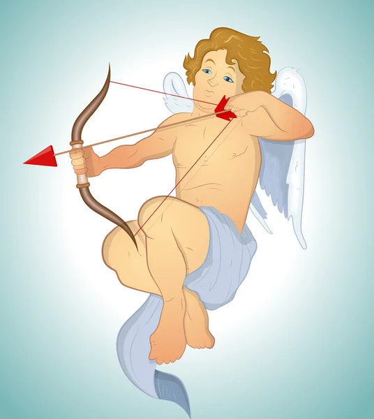 Arte de Cupido vectorial — Archivo Imágenes Vectoriales