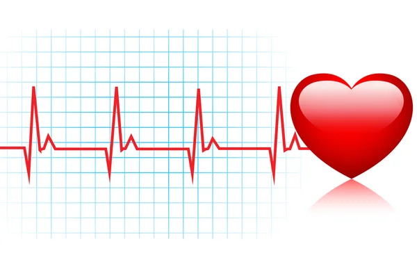 Battito cardiaco sfondo — Vettoriale Stock