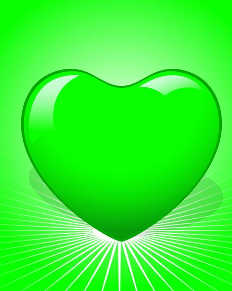 Coração verde — Vetor de Stock