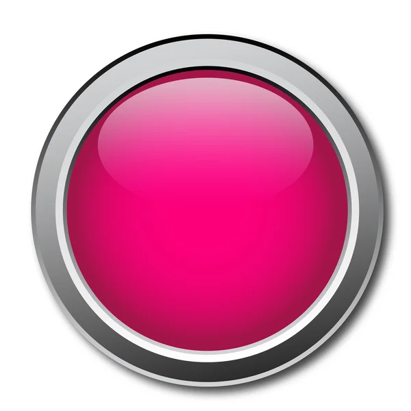 Botón rosa — Vector de stock