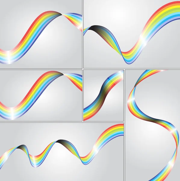 Swirl Rainbow Strips — Stock Vector