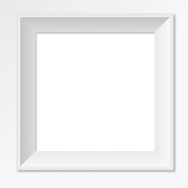 White Wooden Frame — Stock Vector