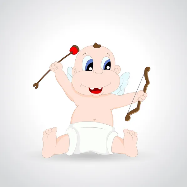 幸せな赤ちゃんキューピッド — ストックベクタ