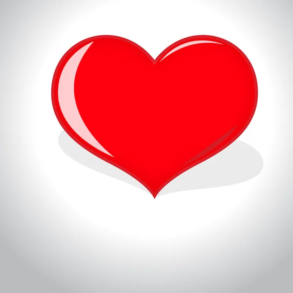 Λαμπερό ρομαντική καρδιά — Διανυσματικό Αρχείο