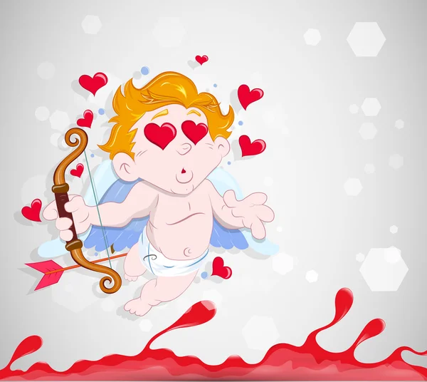Baby Cupid with Love — Stock Vector