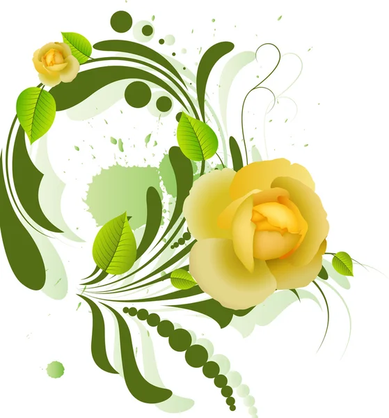 Vecteur décoratif Rose — Image vectorielle