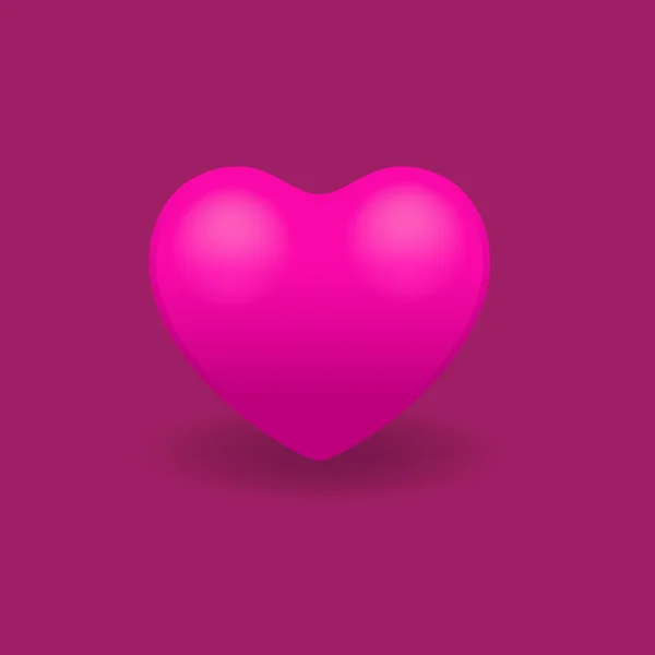 Cuore d'amore rosa — Vettoriale Stock