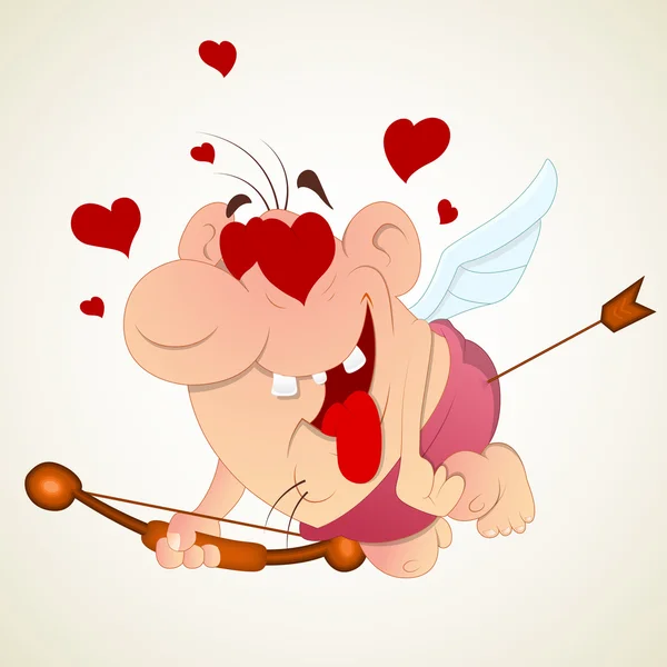 Vector Art of Happy Cupid — Stock Vector