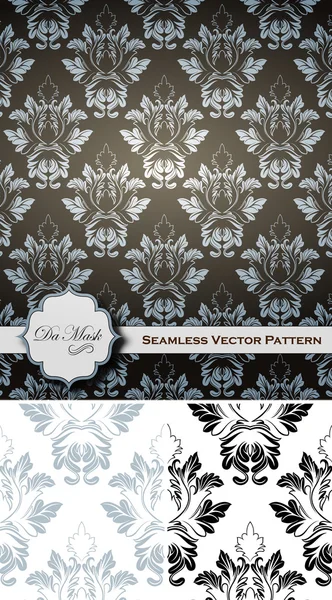 Elegant damast mönster bakgrund — Stock vektor