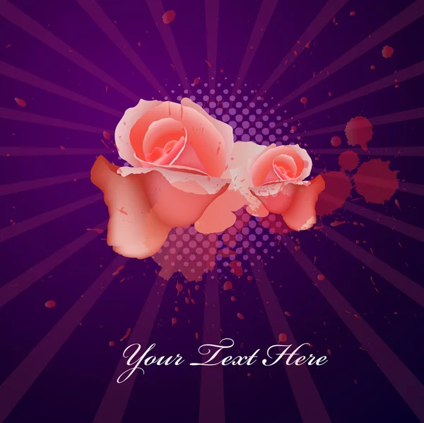 Vector Rose Abstract Background — Stock Vector