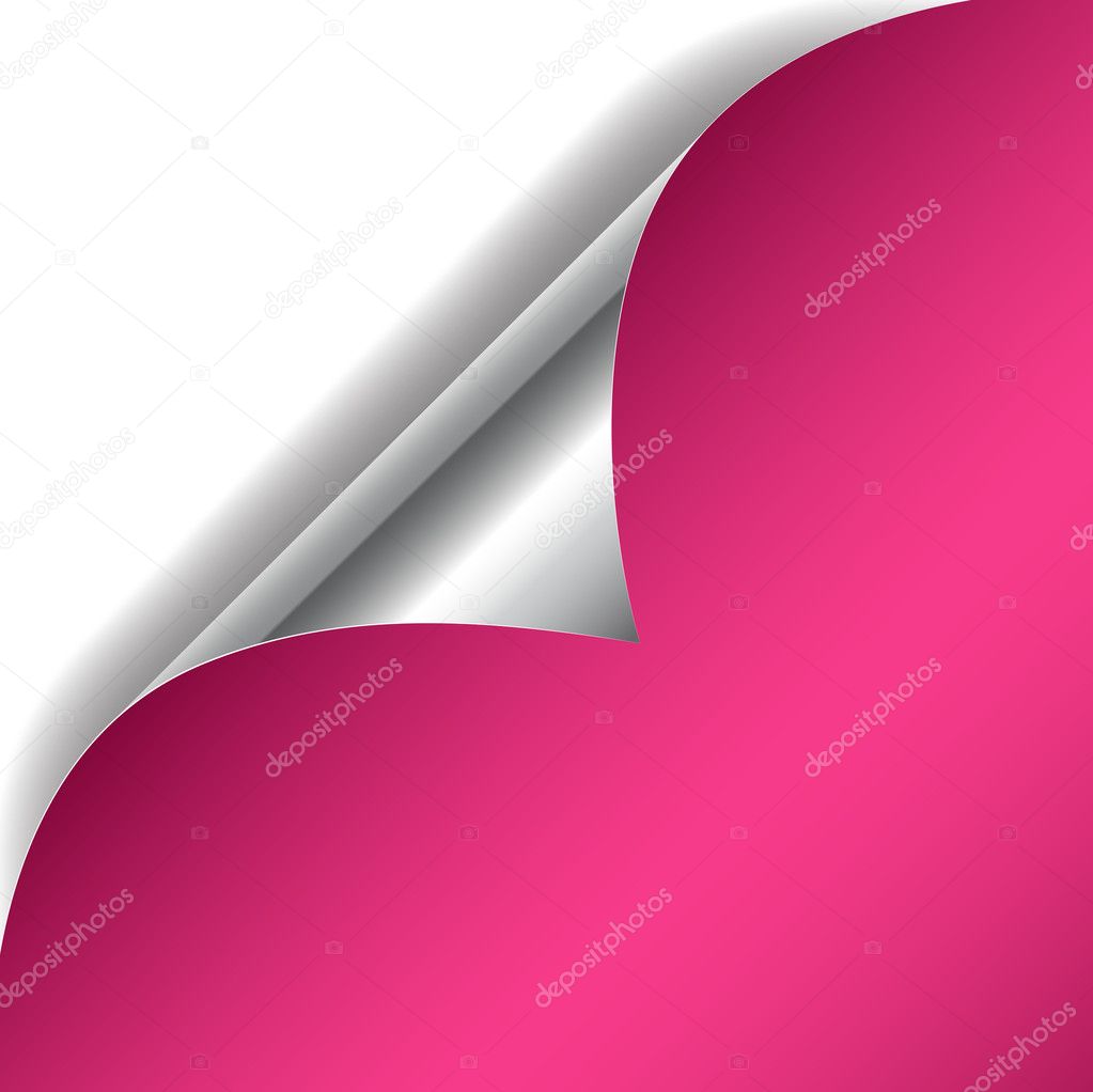 Curled Pink Paper