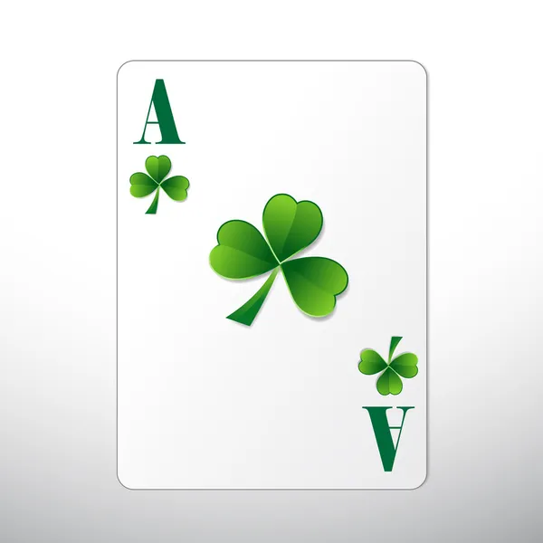 St. Patrick 's Day Playing Card —  Vetores de Stock