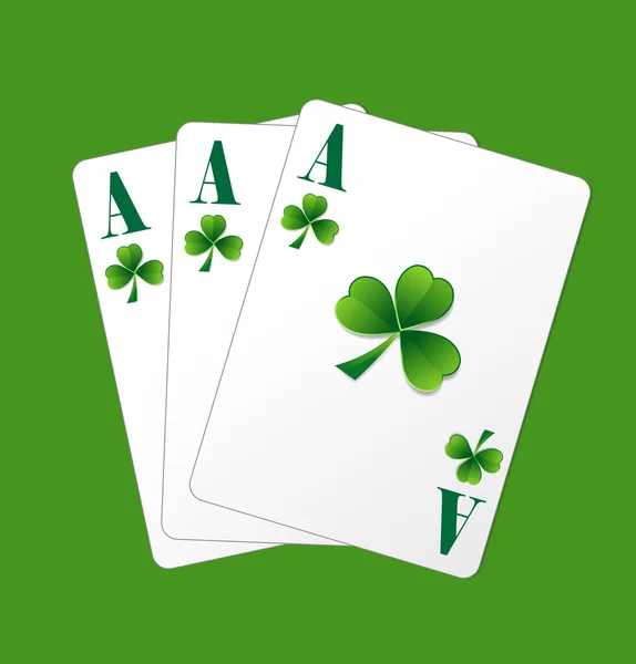 St. Patrick? s dag speelkaarten — Stockvector