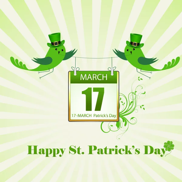 Carte de célébration de la Saint-Patrick — Image vectorielle