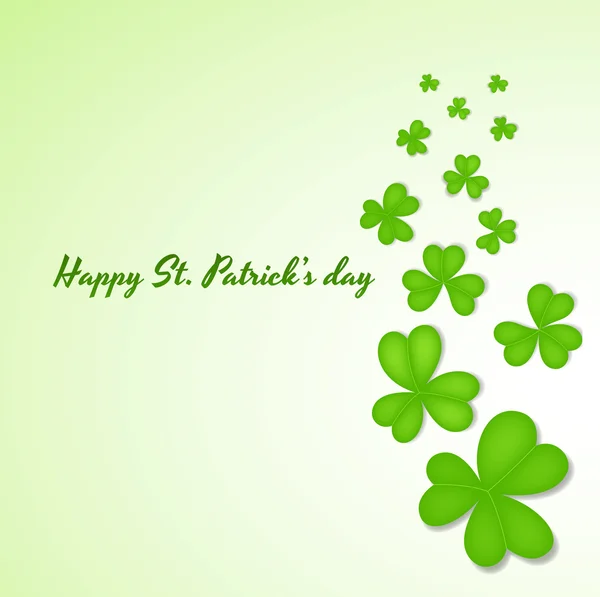 St. Patrick’s Day Clover Leaves Background — Stock Vector